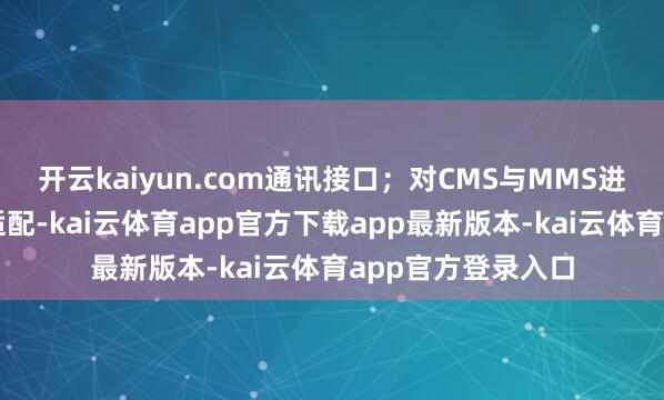 开云kaiyun.com通讯接口；对CMS与MMS进行封装、交融、适配-kai云体育app官方下载app最新版本-kai云体育app官方登录入口