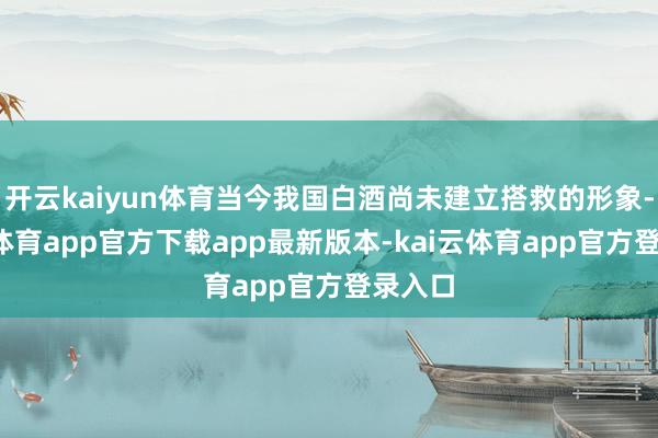 开云kaiyun体育当今我国白酒尚未建立搭救的形象-kai云体育app官方下载app最新版本-kai云体育app官方登录入口
