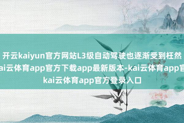 开云kaiyun官方网站L3级自动驾驶也逐渐受到枉然者的体恤-kai云体育app官方下载app最新版本-kai云体育app官方登录入口