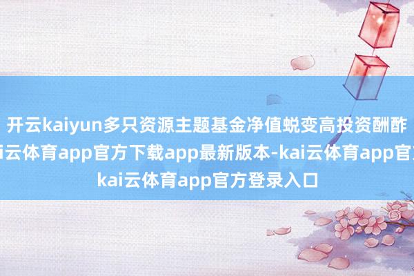 开云kaiyun多只资源主题基金净值蜕变高投资酬酢平台上-kai云体育app官方下载app最新版本-kai云体育app官方登录入口